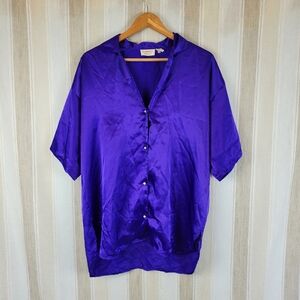 Vintage Victoria's Secret Gold Label Oversized Sleep Shirt‎ Purple Size P/Small